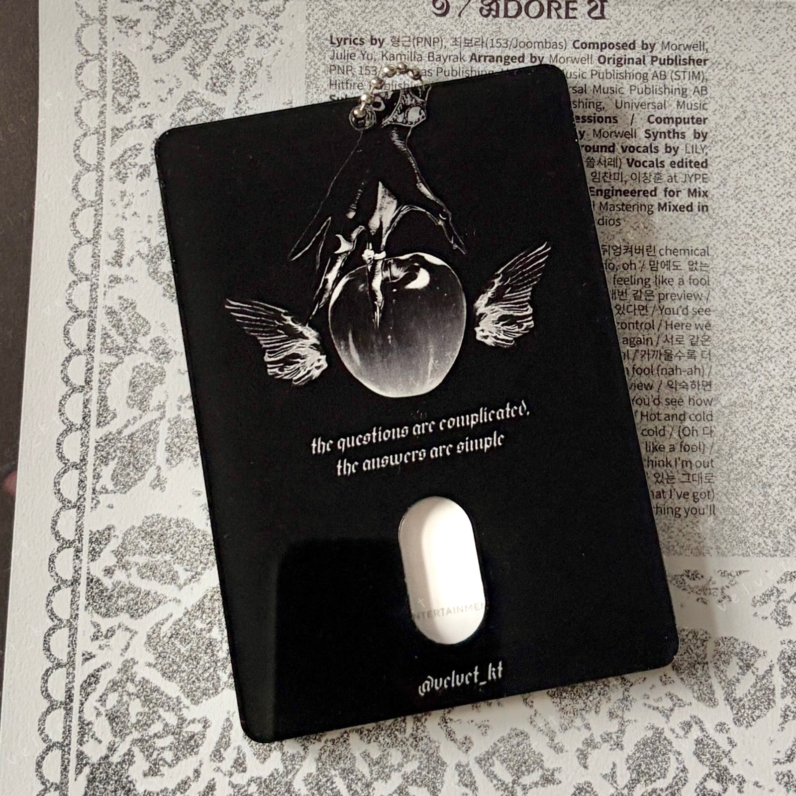 globe　The File of Relation ＆ TKポストカード Photocard Holder - Gothic Apple | Studio Velvet KT